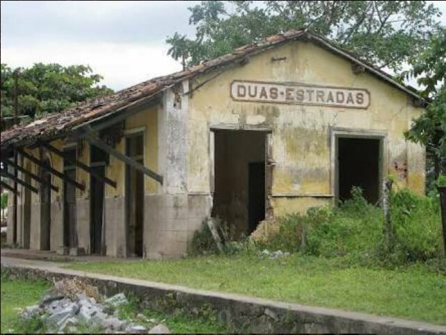 A estação no município do interior da Paraíba antes do início do processo de restauração (Divulgação)